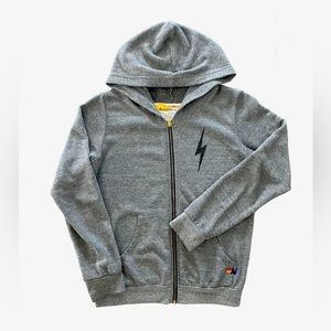 KID'S AVIATOR NATION Y14 BOLT HOODIE - HEATHER GREY